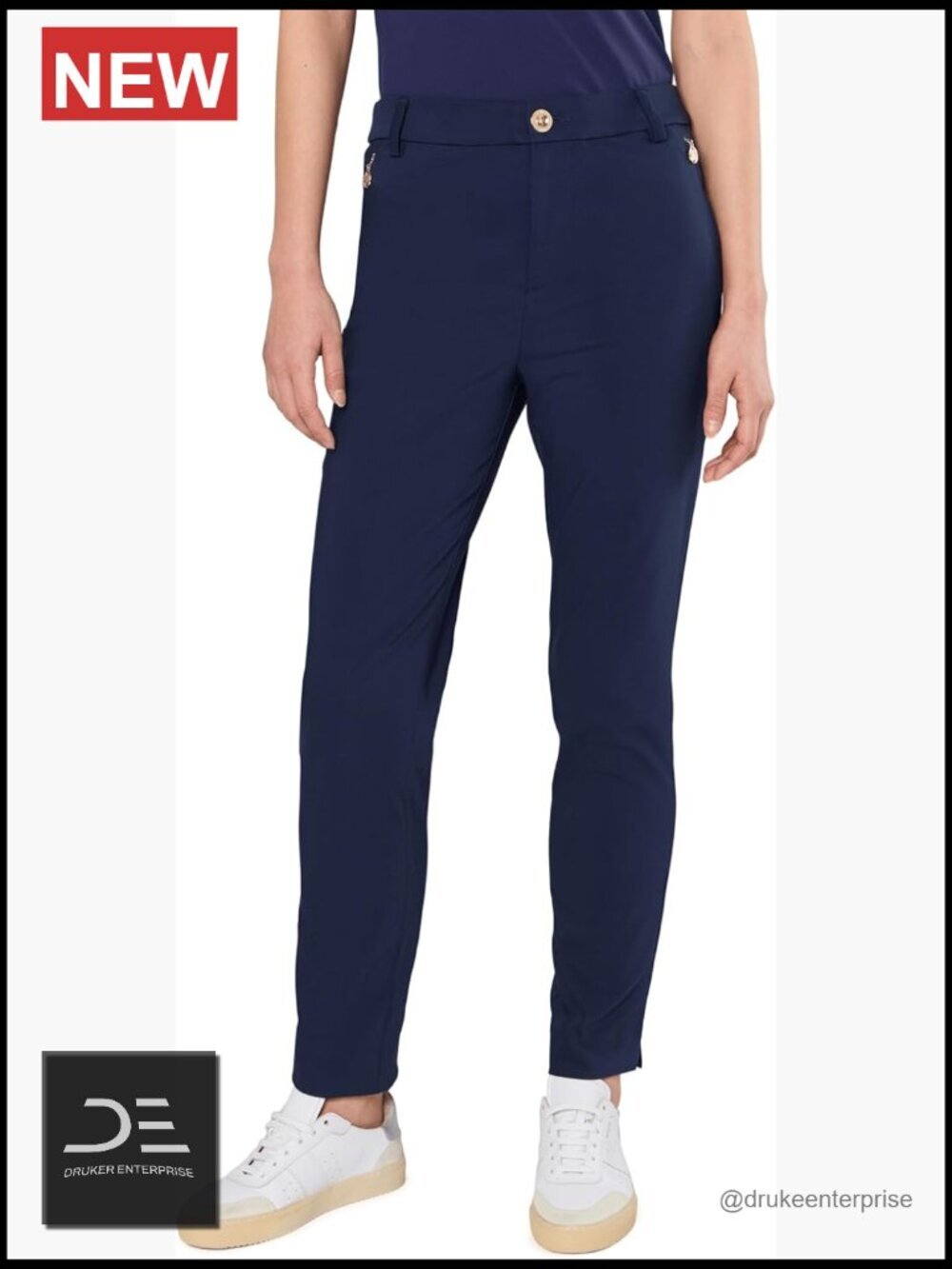 Women's High-Rise Stretch Pants 29" Inseam Ankle Length